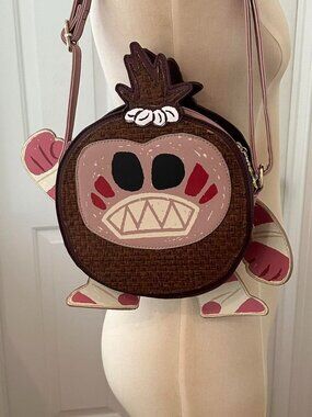 Her Universe Disney Moana Kakamora Coconut Double Sided Figural Brown Crossbody